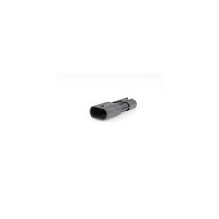 Molex Pin & Sleeve Plug, 2 Pole, Black, Spring Clamp Terminals Wire Connection Type 207778-0002